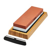 Double Sided Whetstone Sharpening Stone with Non-Slip Base and Angle Guide, 1000/6000 Grit £14.99